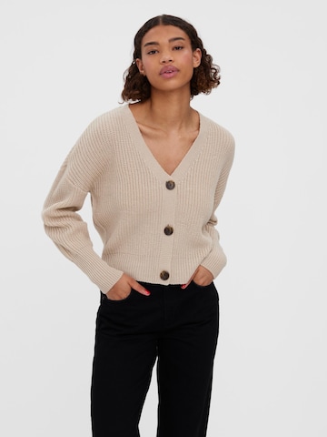 VERO MODA Gebreid vest 'Lea' in Beige: voorkant