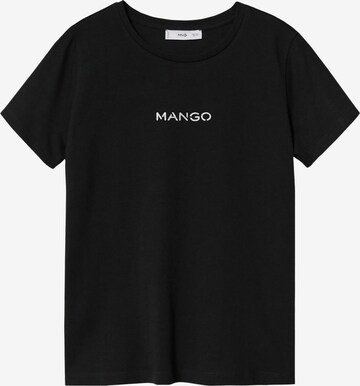 MANGO Tričko – černá: přední strana
