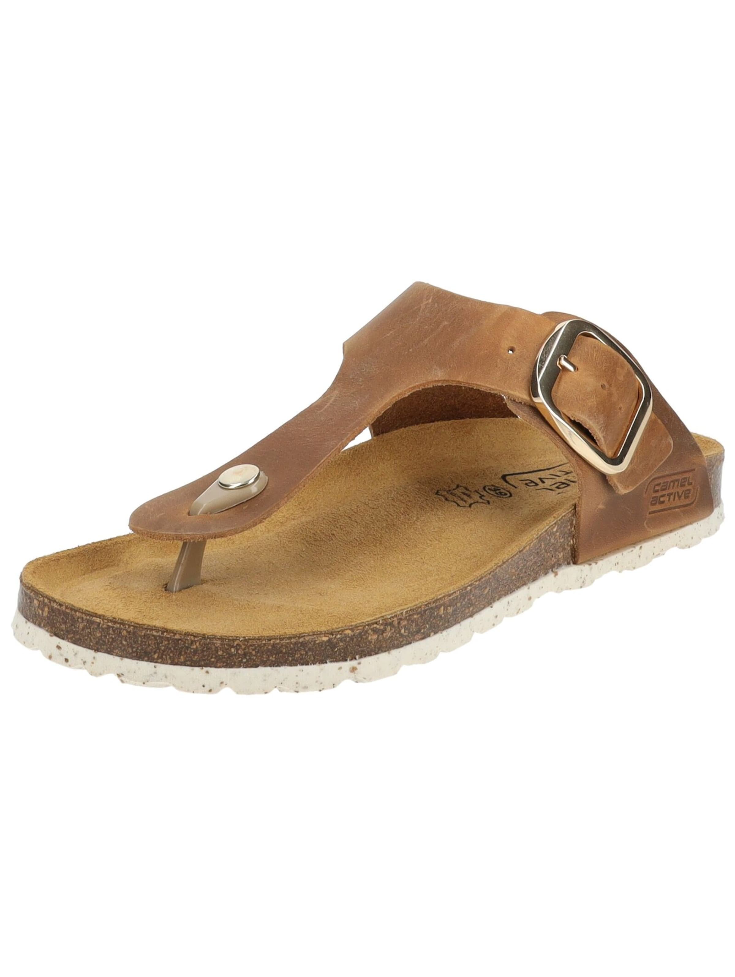 CAMEL ACTIVE T-Bar Sandals in Brown: front