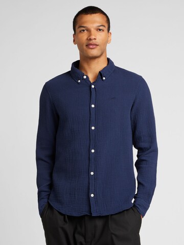 DENHAM Regular fit Button Up Shirt 'RICH' in Blue: front