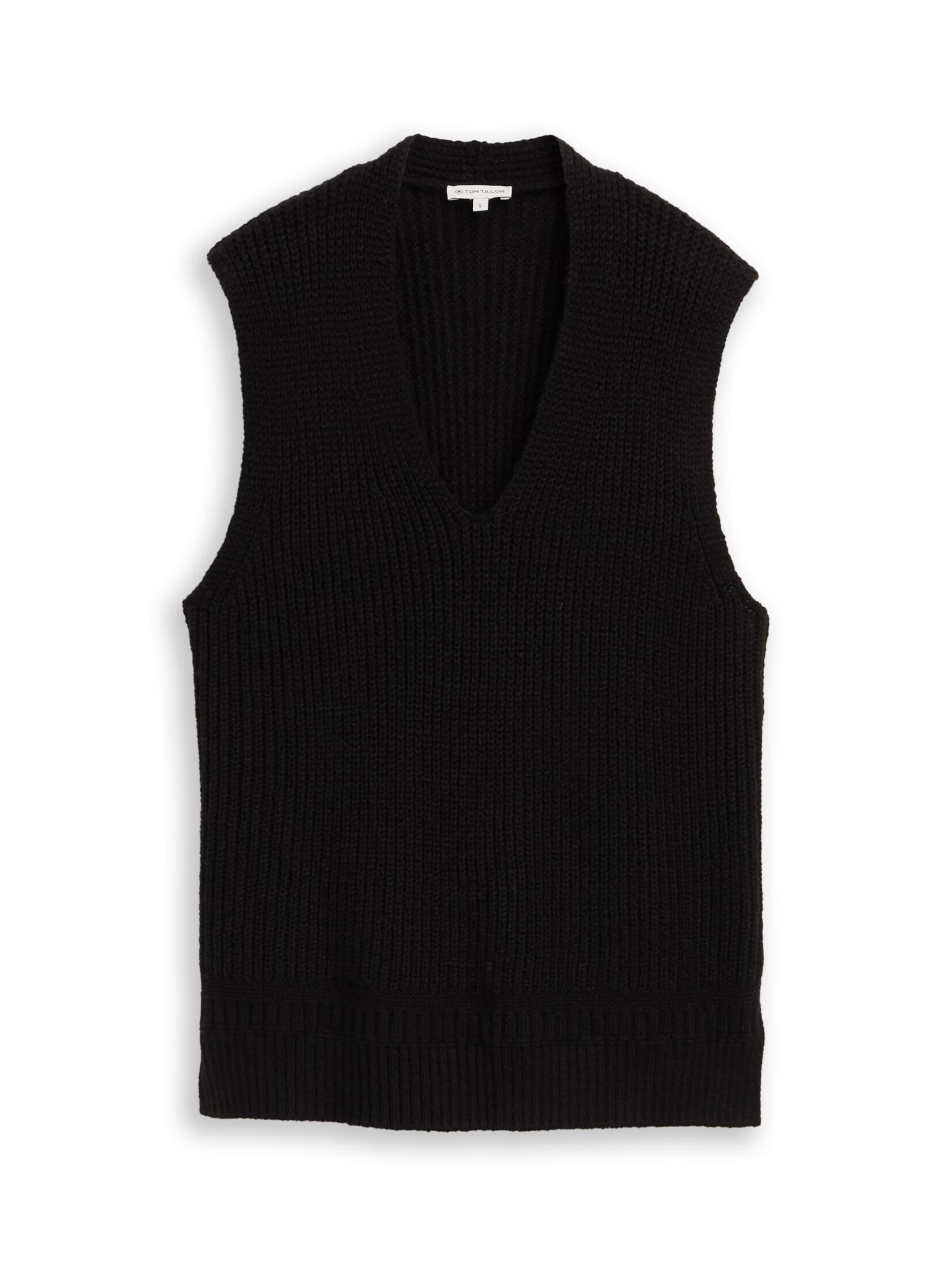 TOM TAILOR Weste in Schwarz: Vorderseite