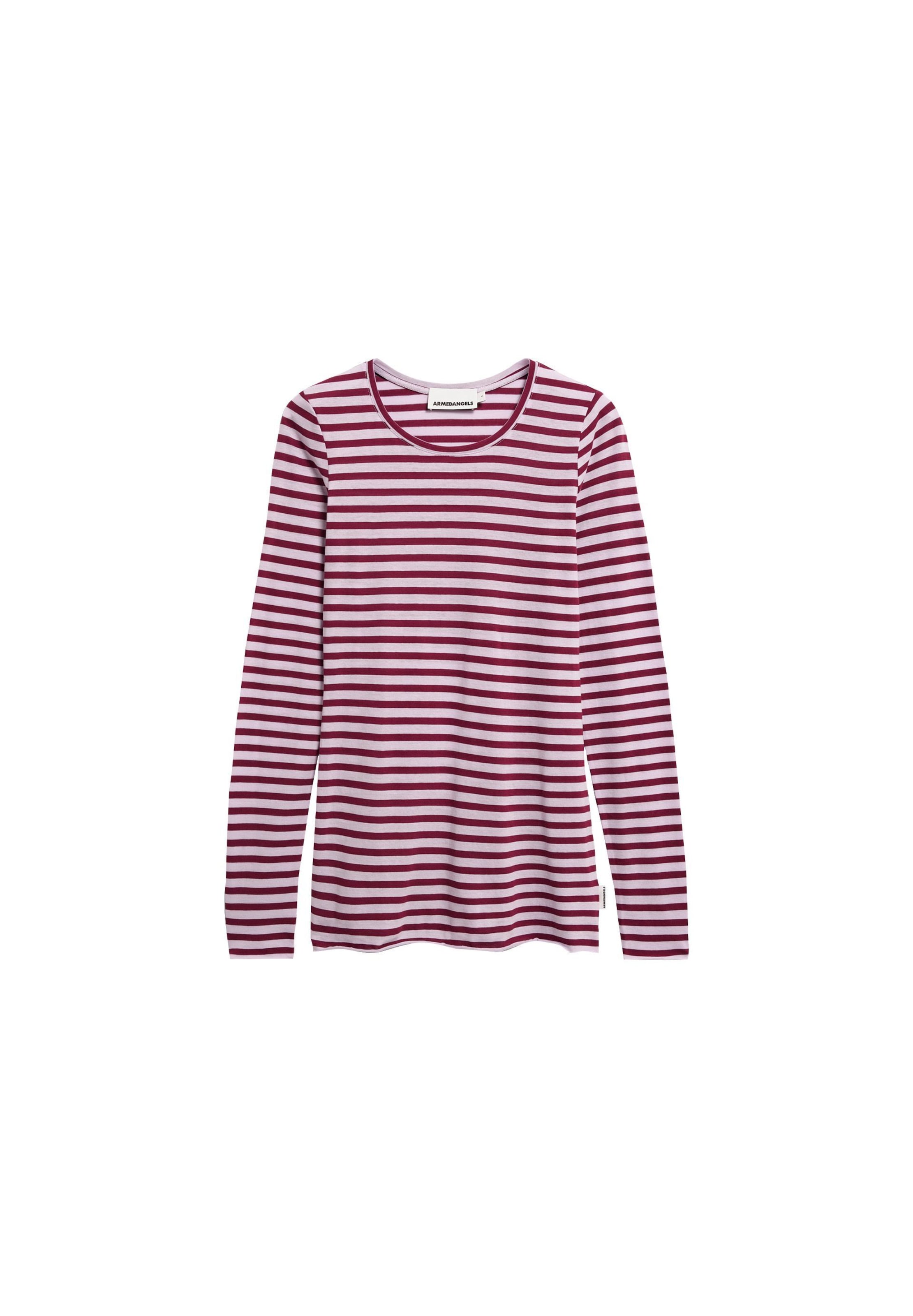 ARMEDANGELS Longsleeve EINIAARA STRIPES in L in helllila, Produktansicht