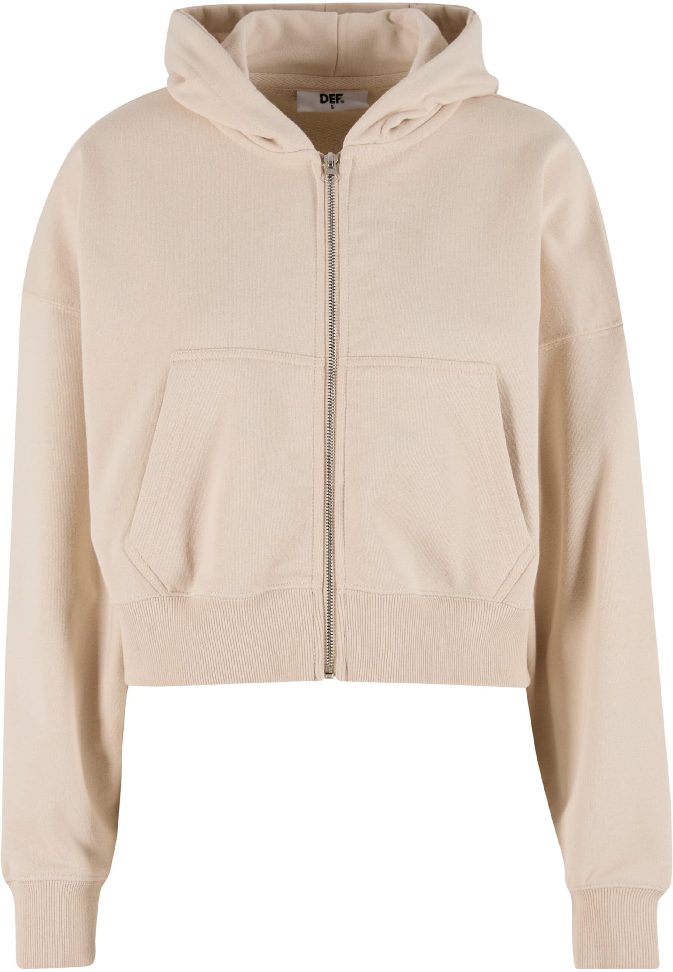 DEF Sweatjakke i hvid: forside