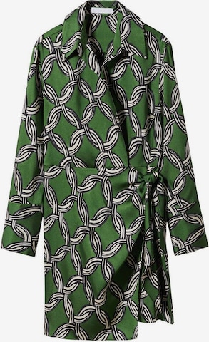 MANGO Sukienka 'cadena' w kolorze zielony: przód