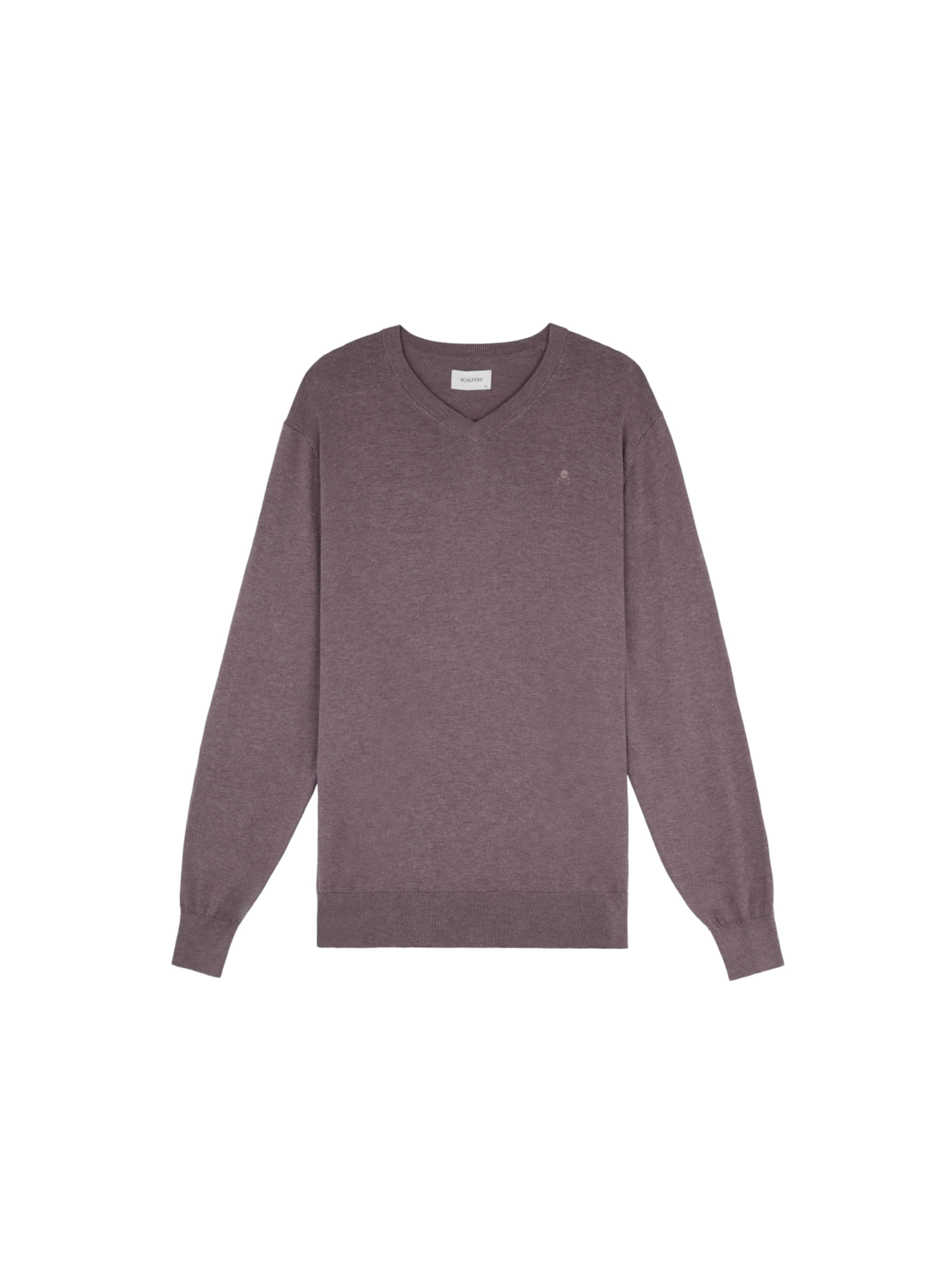 Scalpers Skull V Neck ' ' in Rot: Vorderseite