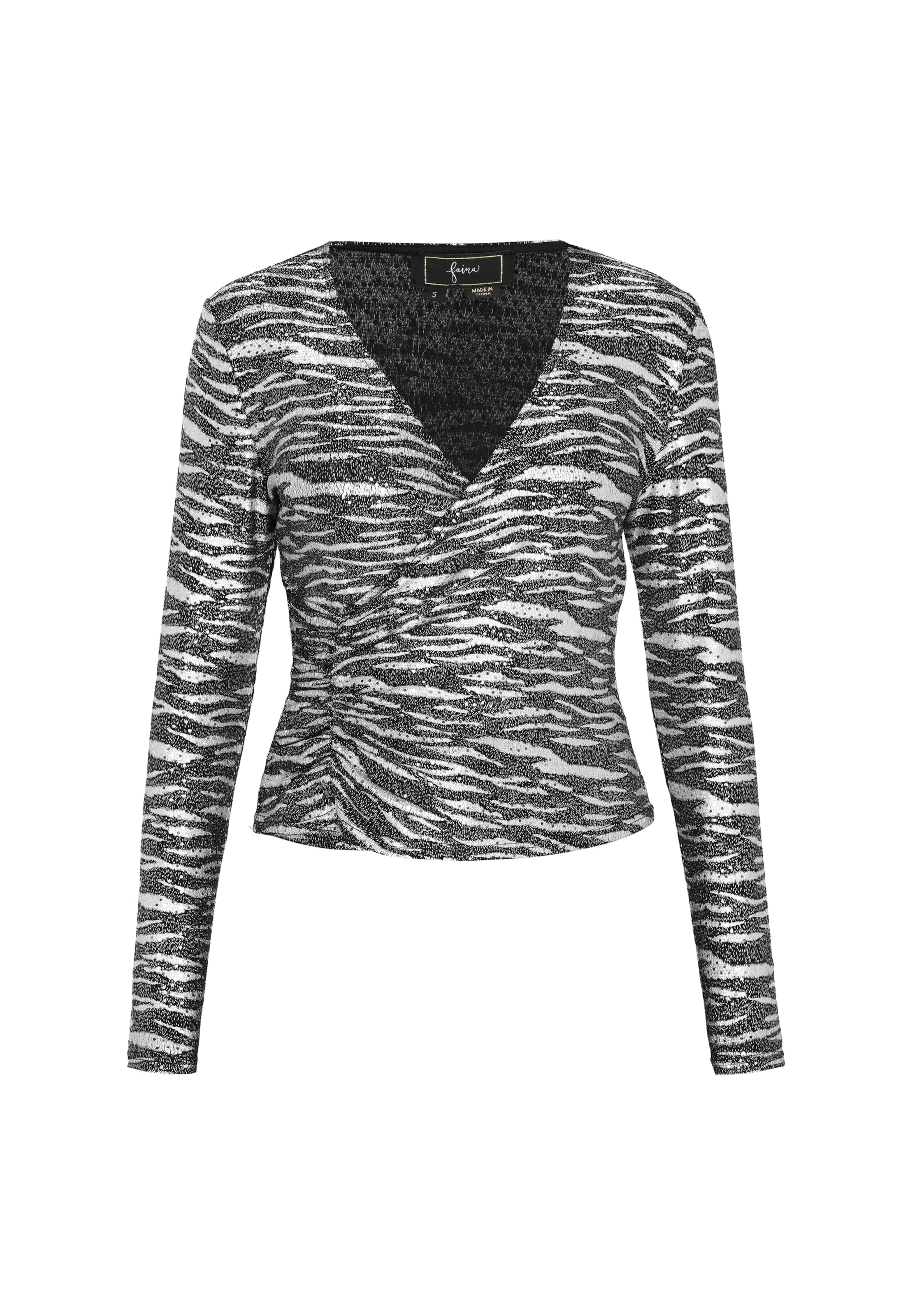 Camicia da donna faina di colore argento / bianco naturale, Visualizzazione prodotti