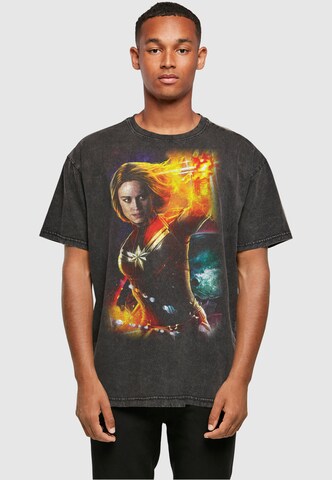 Maglietta 'Captain Marvel - Galactic Shine' di ABSOLUTE CULT in nero: frontale