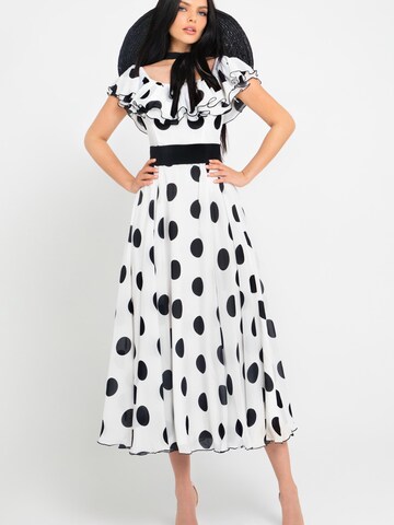 MATSOUR’I Cocktailkleid 'Scarlett Midi' in Weiß
