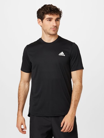 ADIDAS SPORTSWEAR Функционална тениска 'Designed For Movement' в черно: отпред