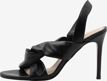 DreiMaster Klassik Strap Sandals in Black: front