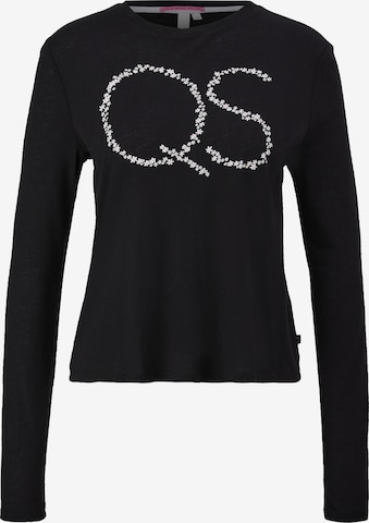 QS Shirt in Zwart: voorkant