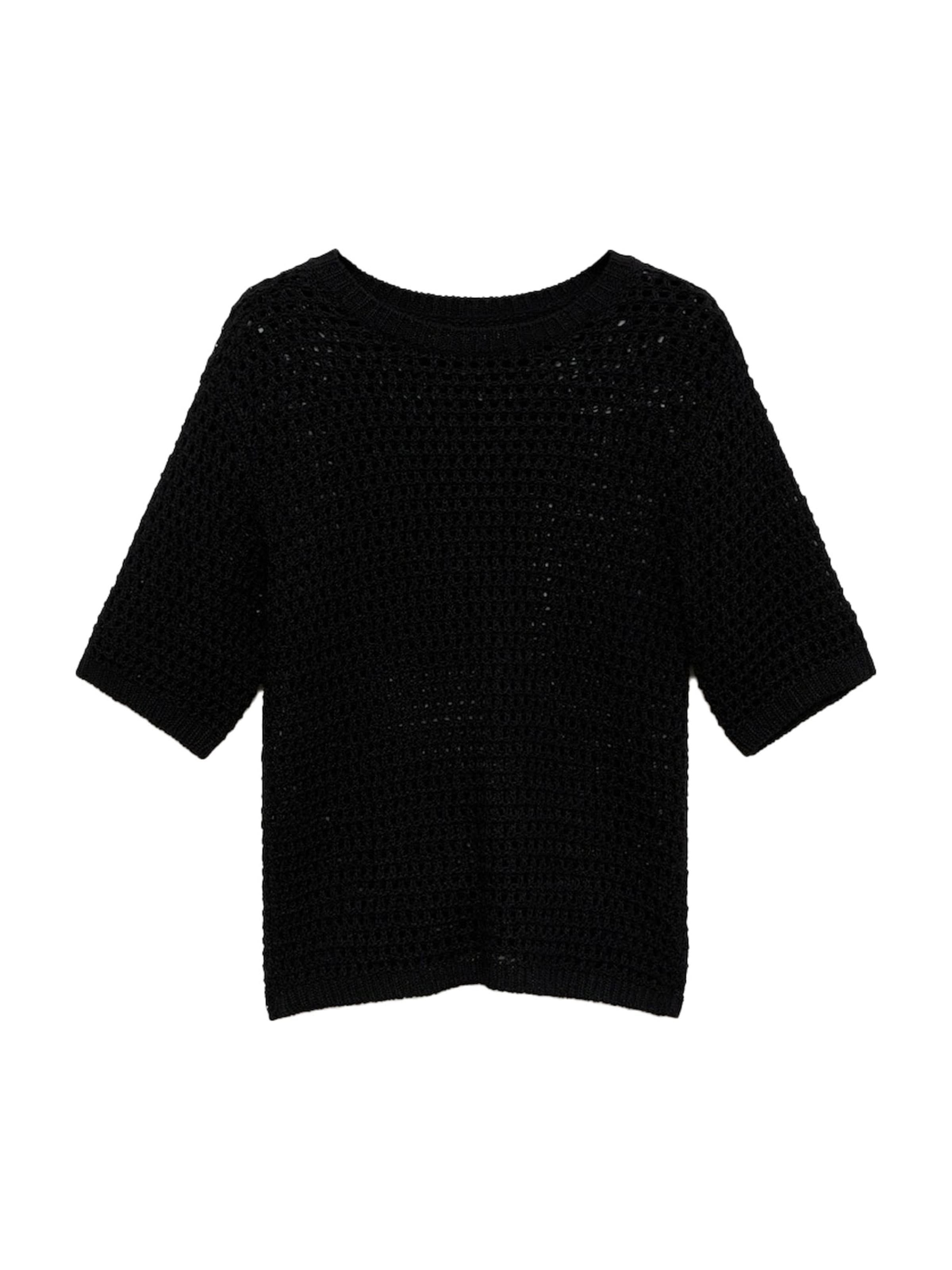 MANGO Trui 'XARXA' in Zwart: voorkant