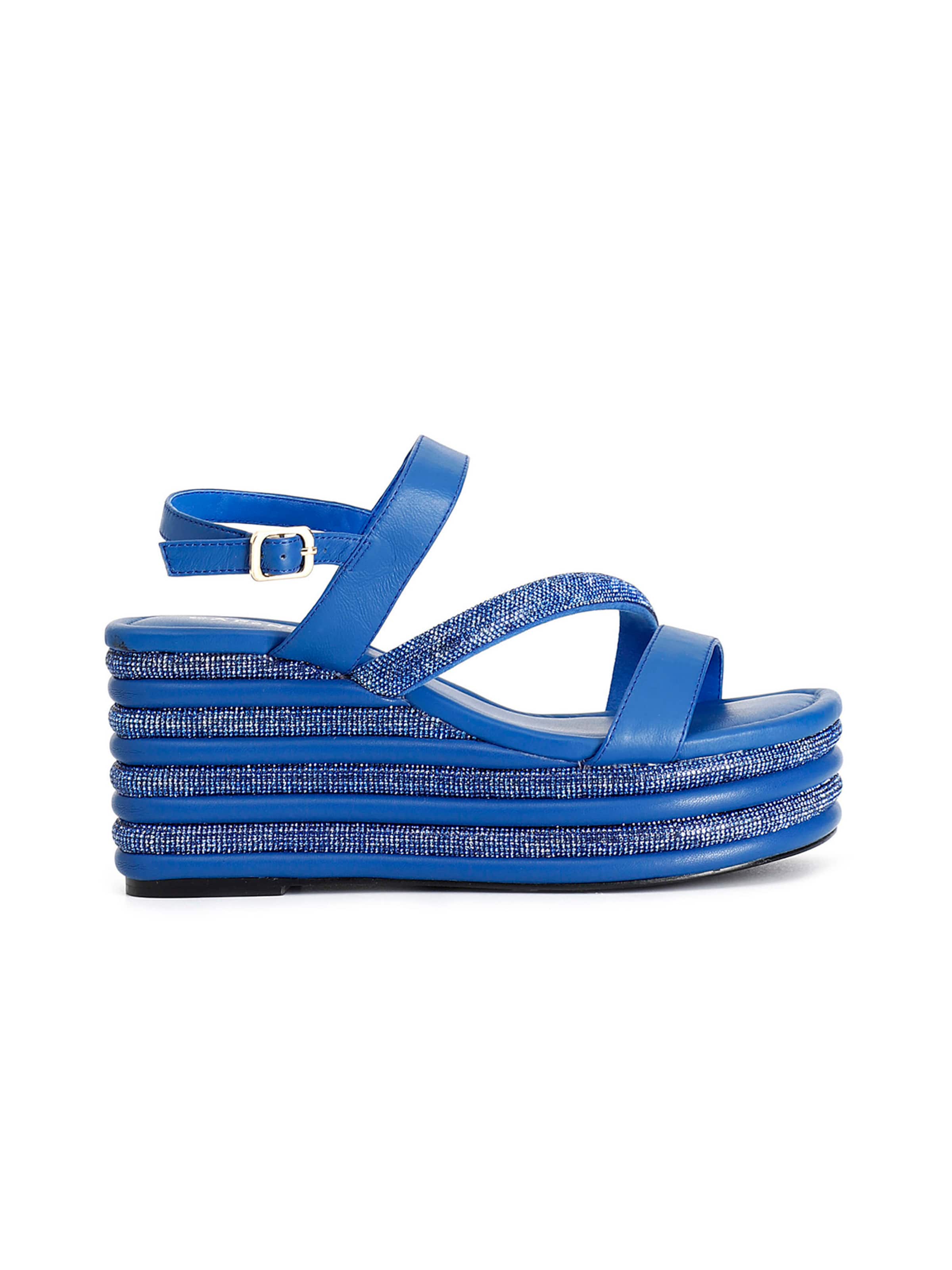 CAFè NOIR Sandalen met riem in Blauw
