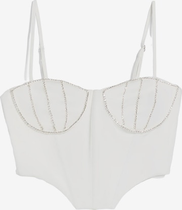 Bershka Top in Weiß: predná strana