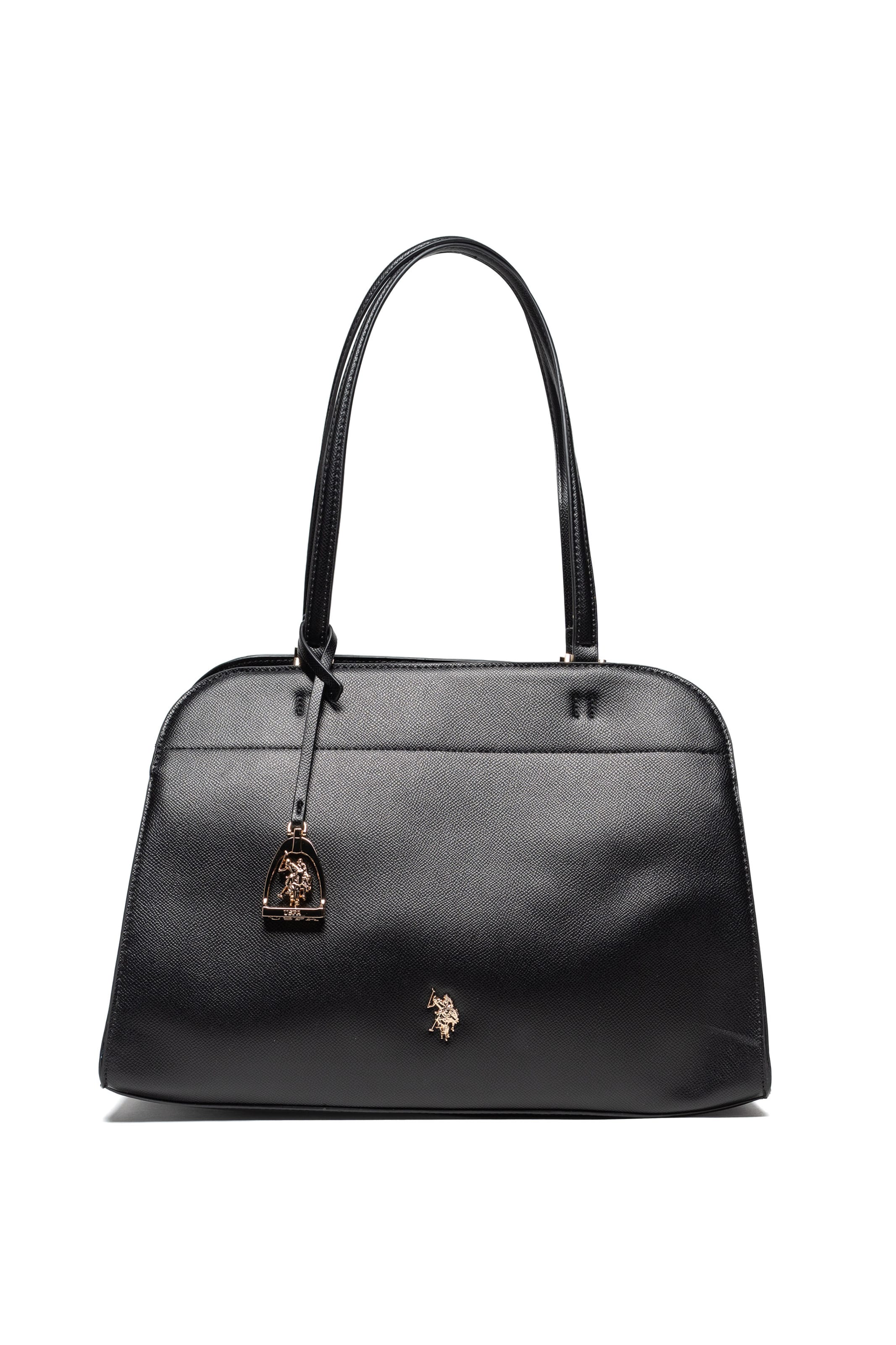 U.S. POLO ASSN. Handtasche 'JONES LARGE' in Schwarz: Vorderseite
