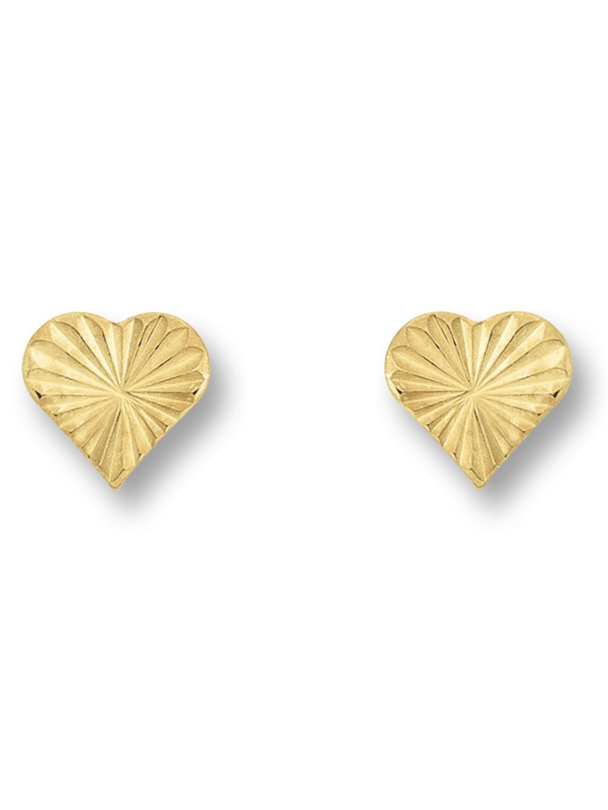 ONE ELEMENT Ohrringe 'Herz' in Gold: Vorderseite