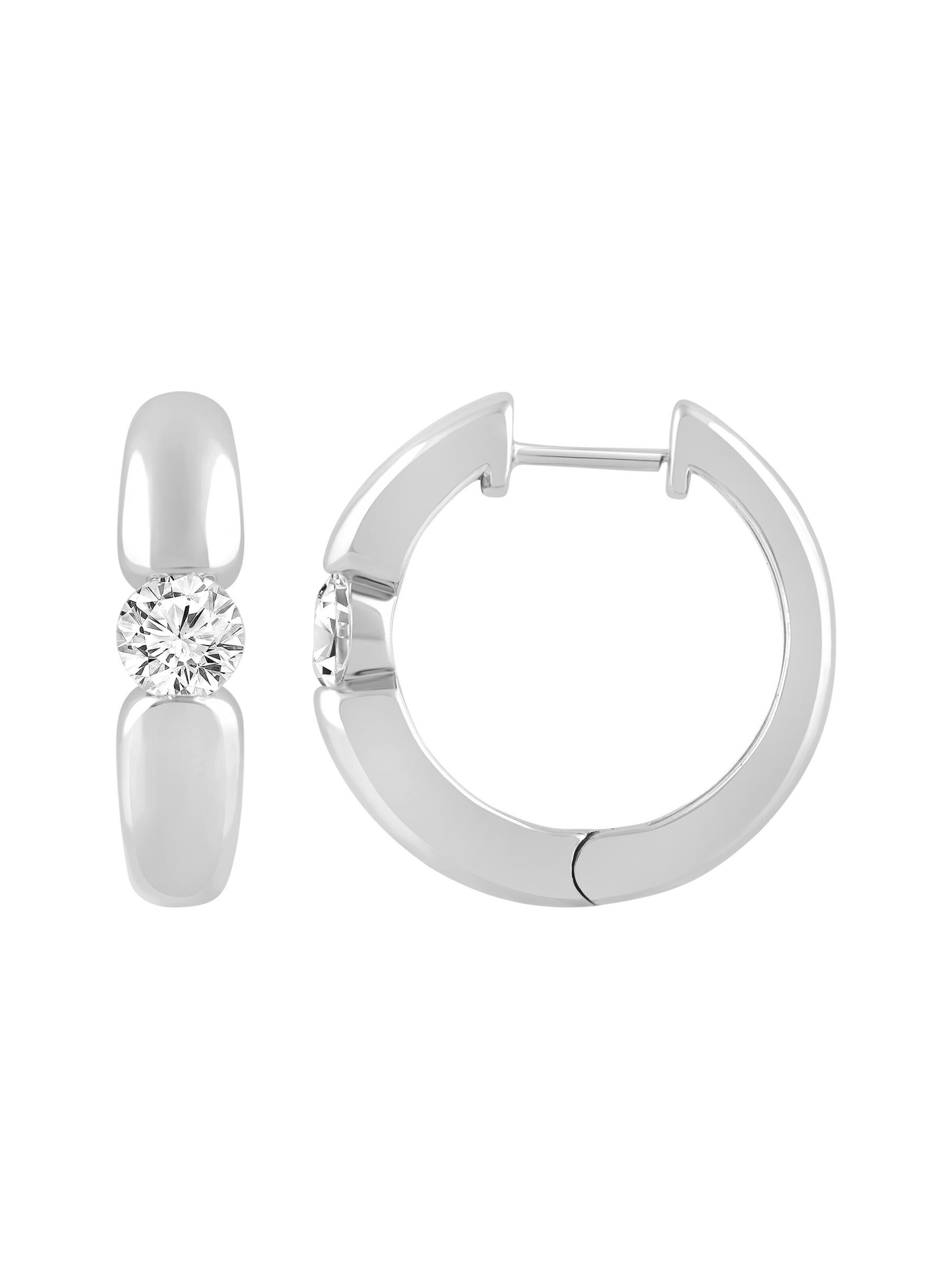 Boucles d'oreilles 'Ohrringe aus 375 Weißgold mit Lab Grown Diamant' ETHISHER DIAMANTEN en argent