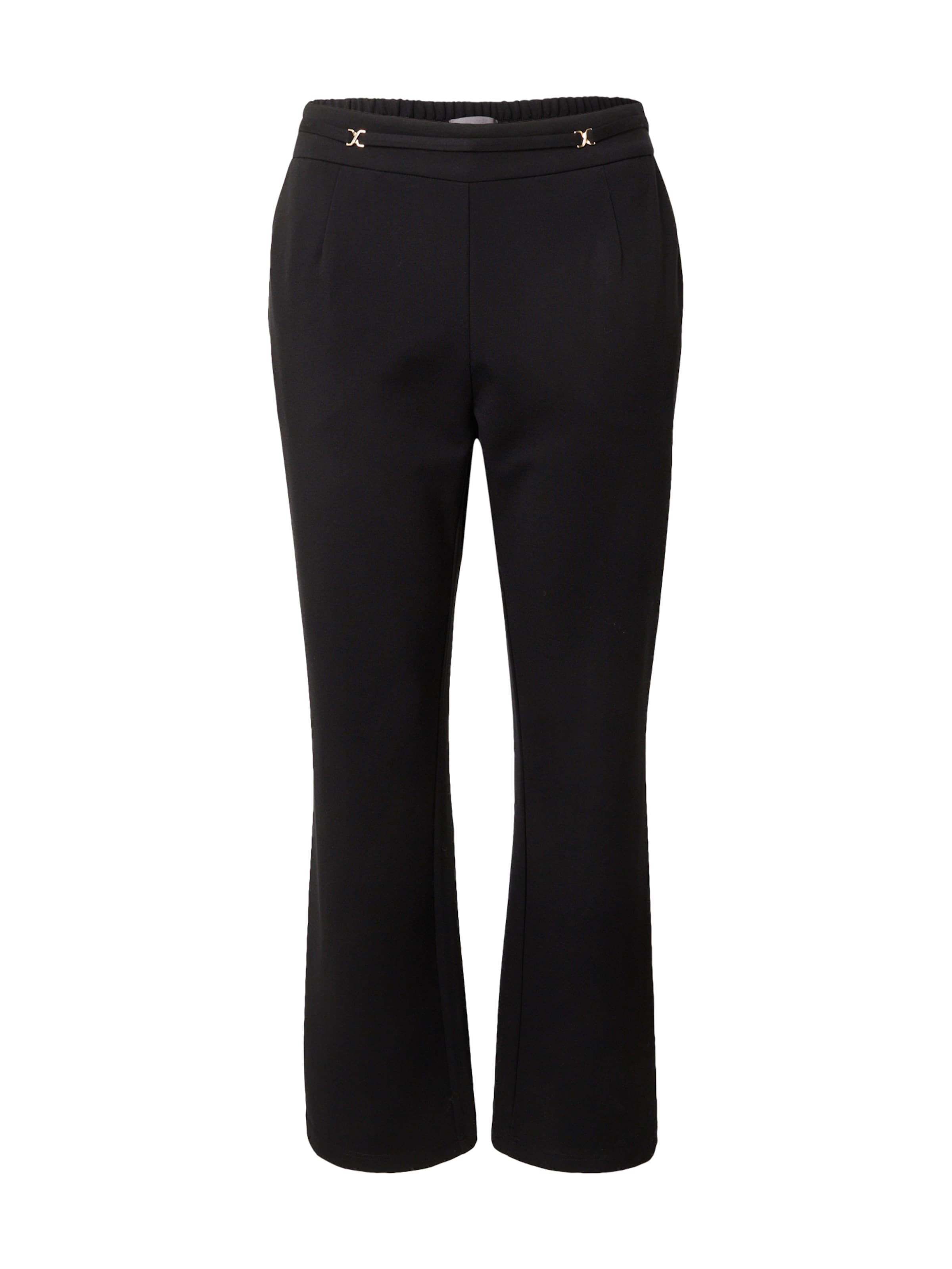 ONLY Carmakoma Wide Leg Bukser 'CARGoldtrash' i sort: forside