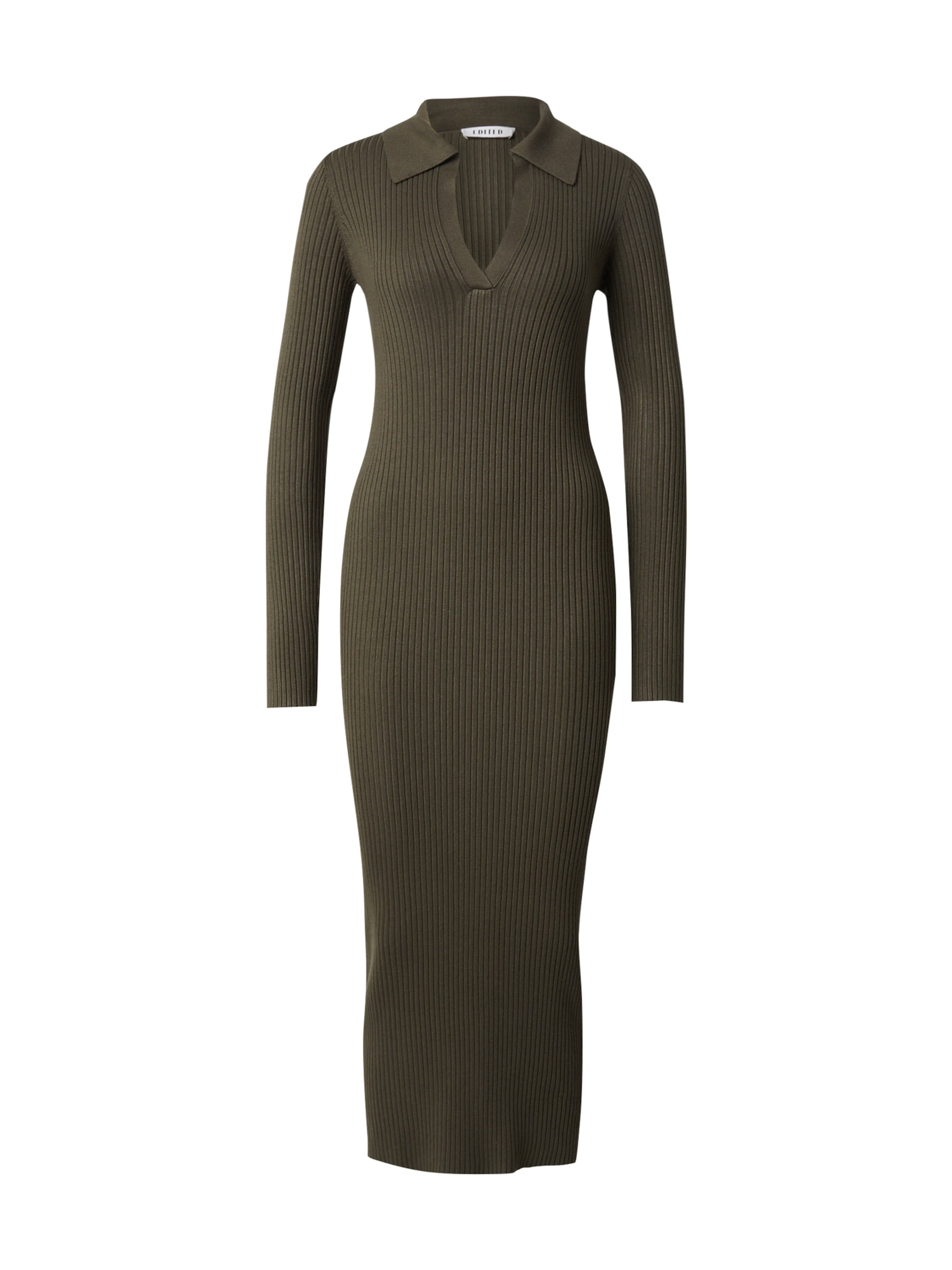 EDITED Strickkleid 'Hattie' in Grün: Vorderseite