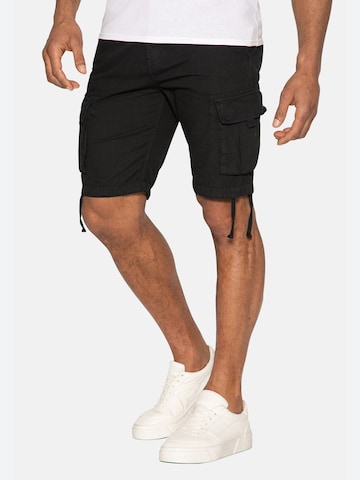 Threadbare Regular Cargo Pants 'Manchester' in Black: front