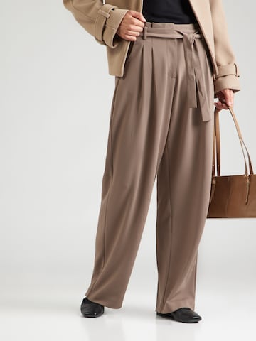 ONLY - Pierna ancha Pantalón plisado 'ONLEVI' en marrón: frente