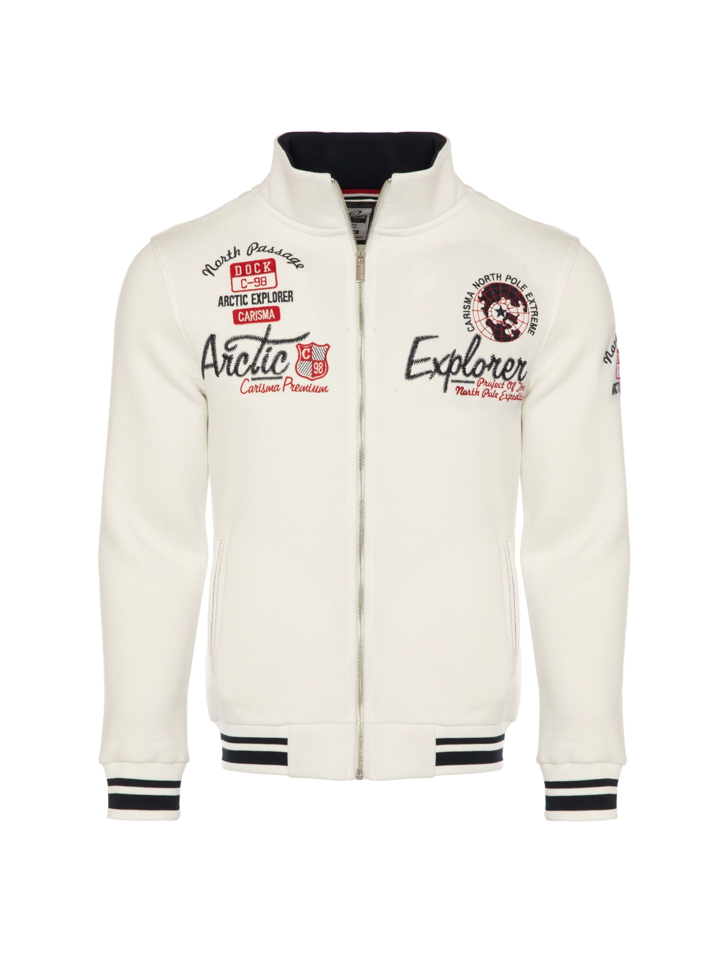 CARISMA Sweat jacket in White: front