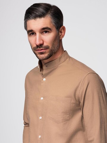 Ombre Regular fit Overhemd in Bruin