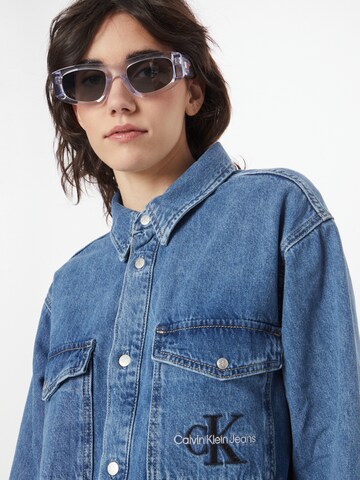 Calvin Klein Jeans Shirt Dress in Blue