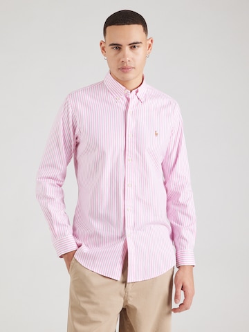 Polo Ralph Lauren Regular fit Overhemd in Roze: voorkant