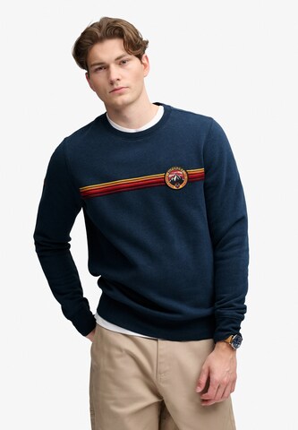 Sweat-shirt Superdry & Co en bleu : devant