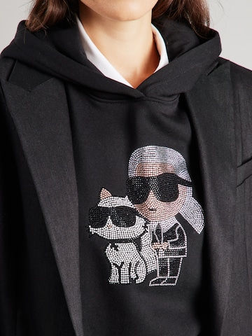 Bluză de molton 'Ikon' de la Karl Lagerfeld pe negru