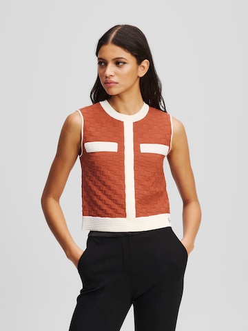 Pull-over Karl Lagerfeld en orange : devant