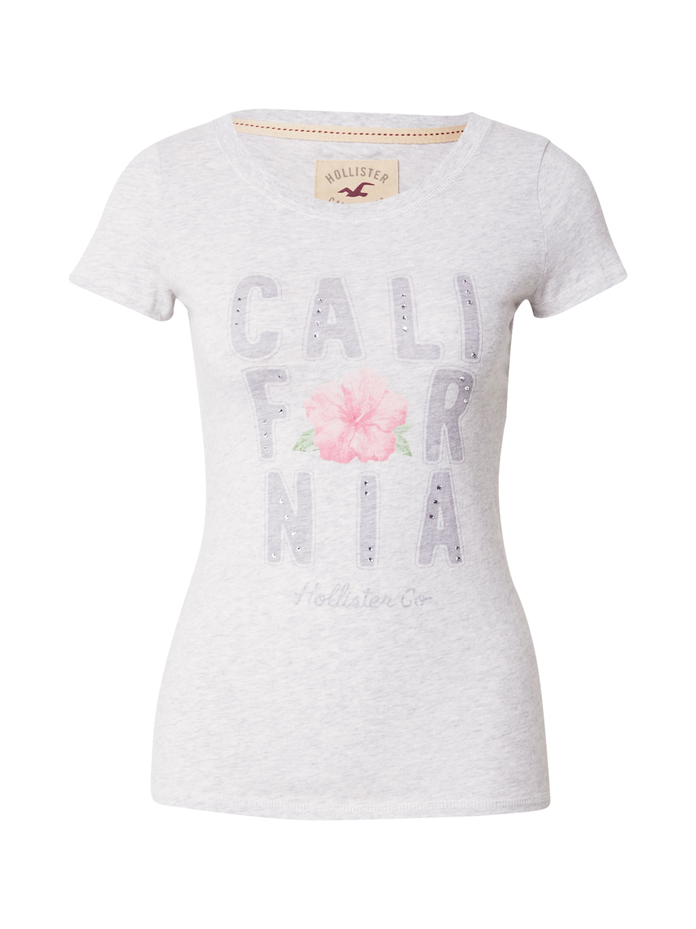 HOLLISTER Tričko – šedá: přední strana