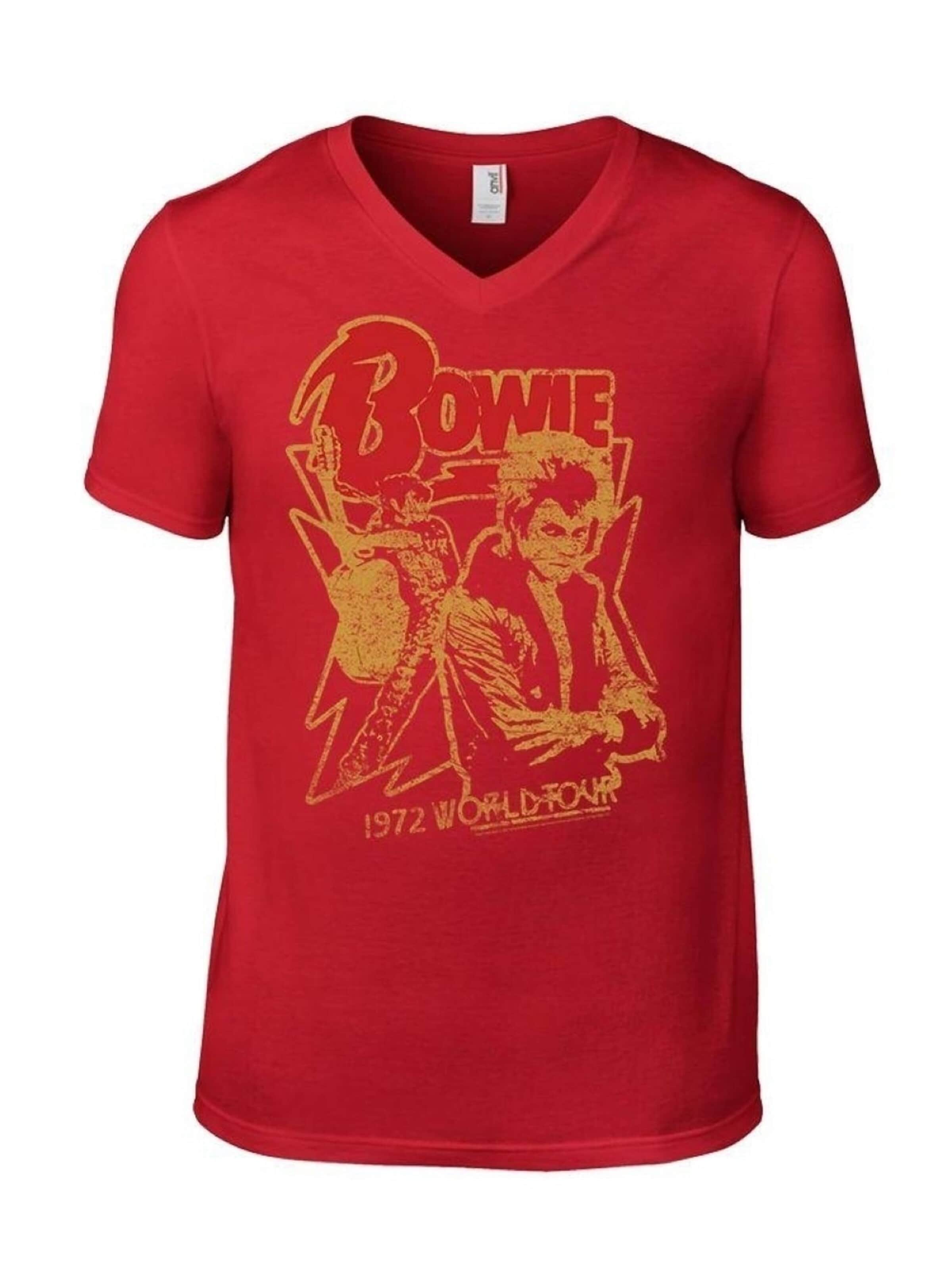 Rockshirts Shirt 'David Bowie Tour 1972' in Red: front