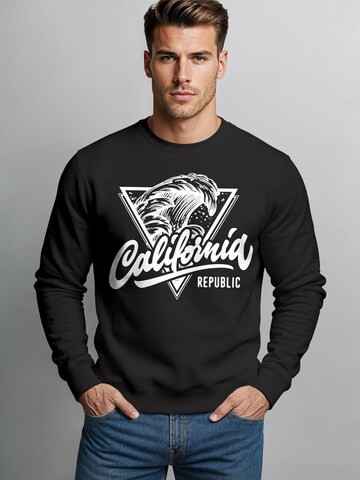 Neverless Sweatshirt 'California Republic' in Black