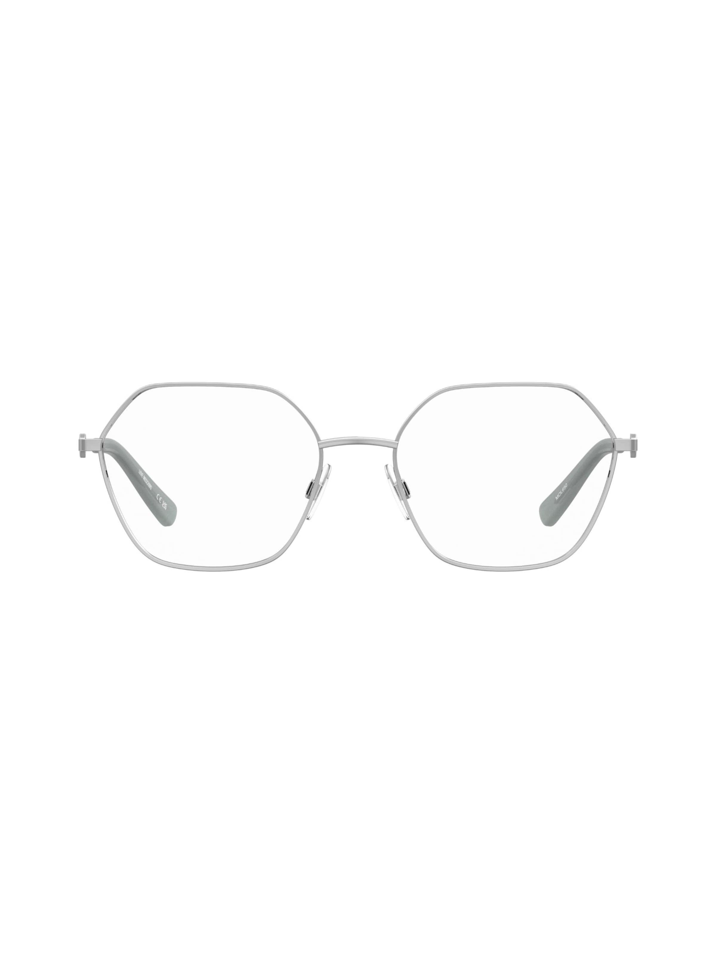 Occhiali da sole di Love Moschino in argento: frontale