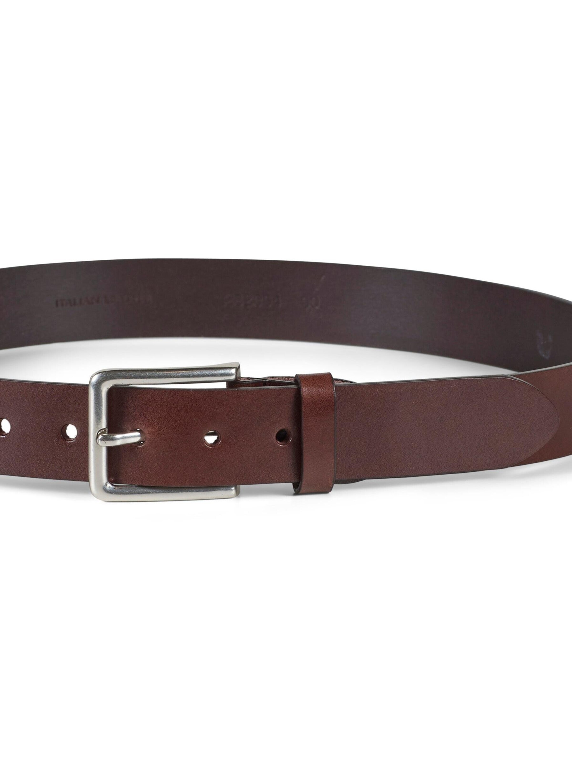 Howard London - Cinturón 'Leather Belt Roger Dark Brown' en marrón