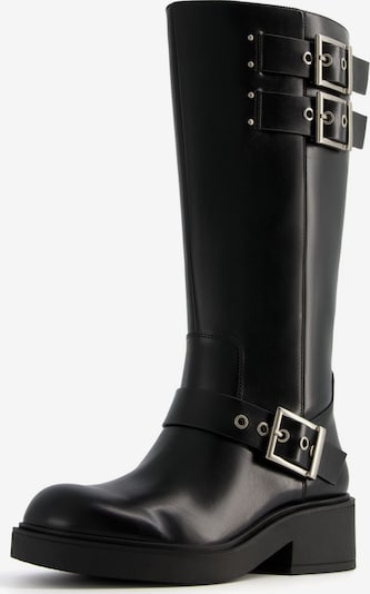 Bershka Laarzen in de kleur Zwart / Zilver, Productweergave