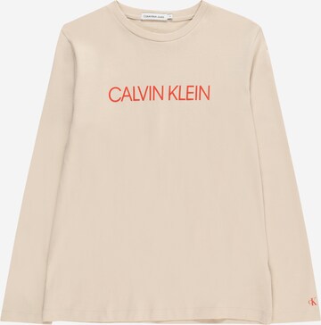 Calvin Klein Jeans - Camiseta en beige: frente