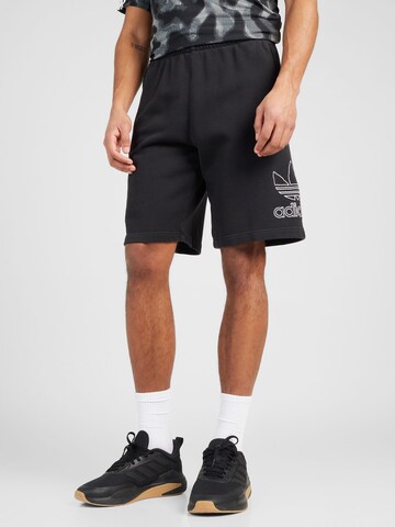 Loosefit Pantalon 'Adicolor Outline Trefoil' ADIDAS ORIGINALS en noir : devant