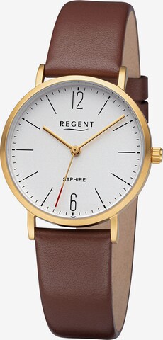 REGENT Analog Watch in Brown: front