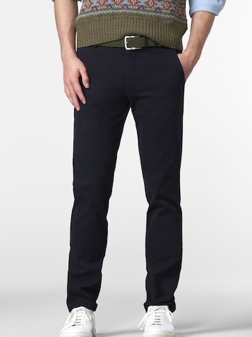 MEYER Regular Chino trousers 'Bonn' in Blue: front