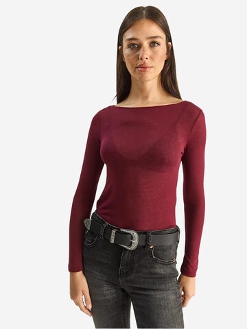 T-shirt Bianco Lucci en rouge