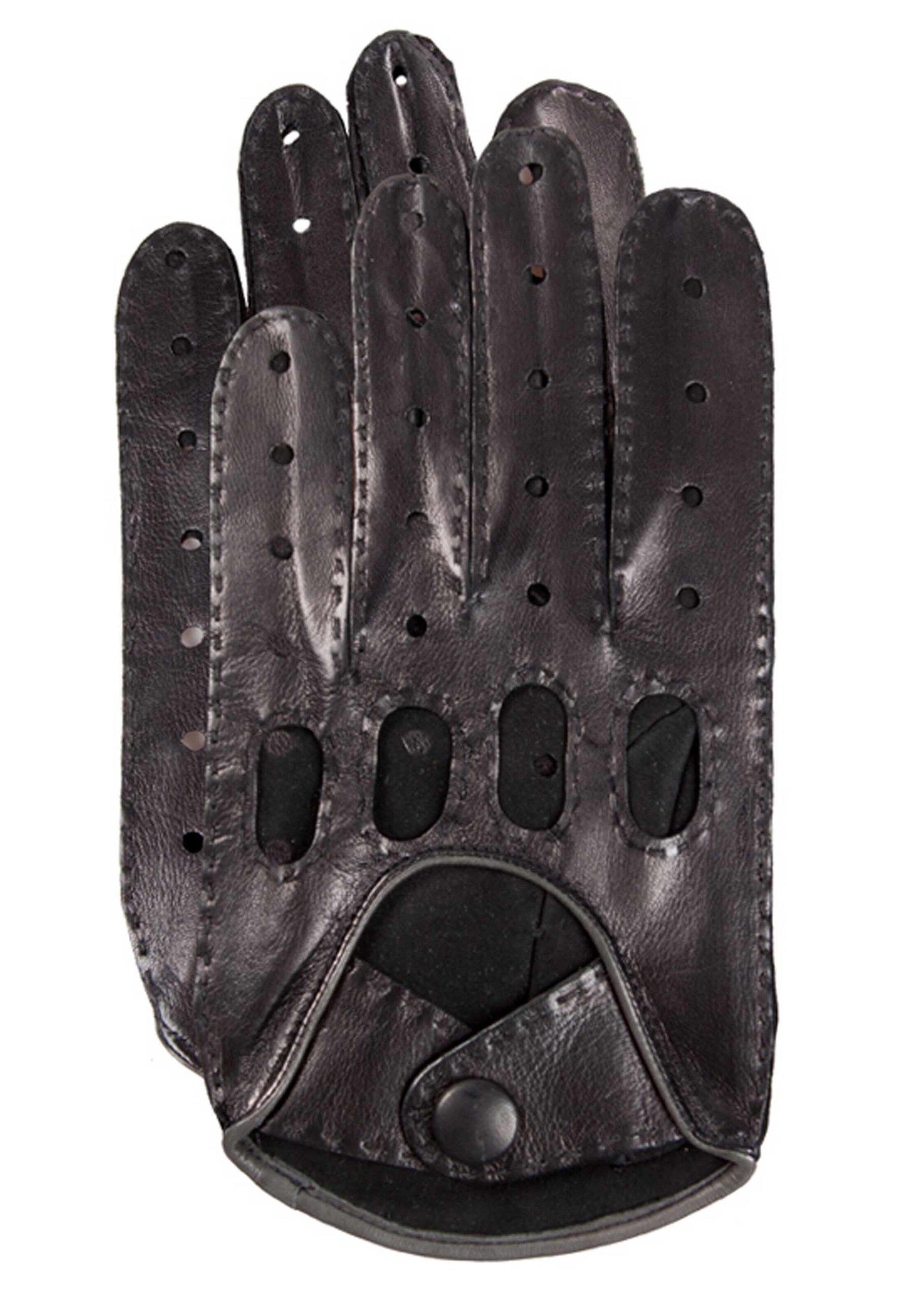 Gretchen Full finger gloves in Black: front