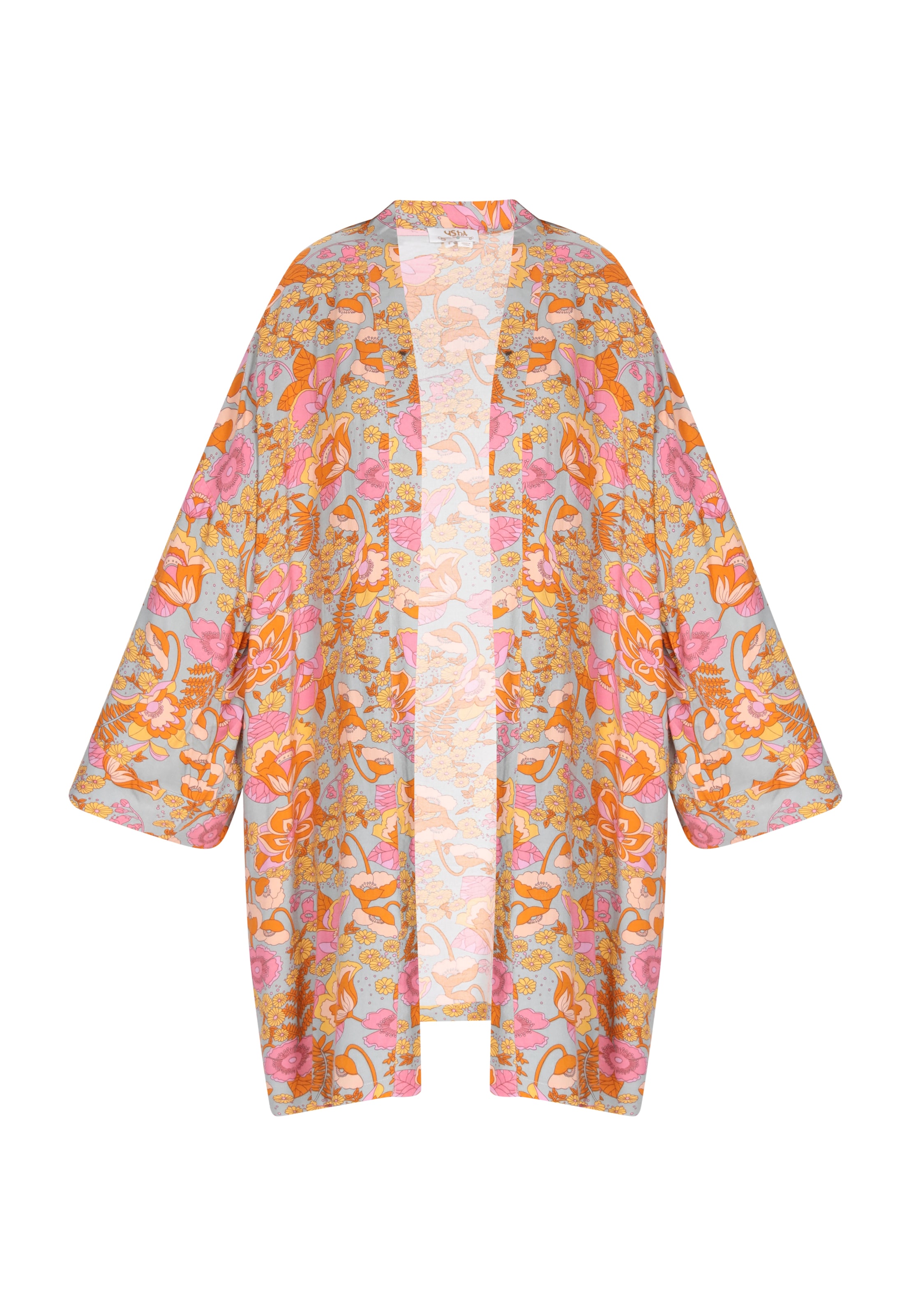 usha FESTIVAL Кимоно в Серый: спереди