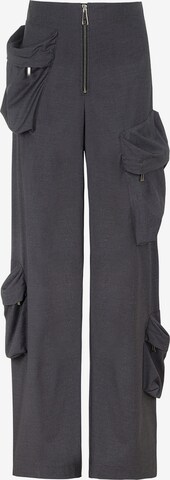 NOCTURNE - Loosefit Pantalón cargo en gris: frente