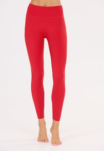 Athlecia Skinny Tights 'Blossom' in Rot: Vorderseite