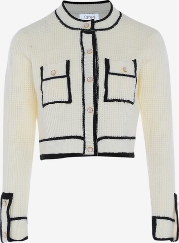 caneva Knit Cardigan in White: front