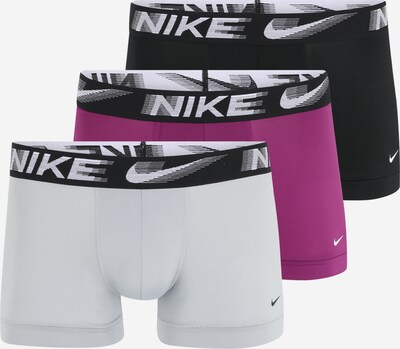 NIKE Sous-vêtements de sport en gris clair / violet rouge / noir / blanc, Vue avec produit