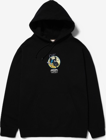 Sweat-shirt HUF en noir : devant